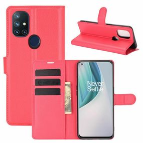 Чохол книжка з кишенями для карт на OnePlus N10 колір Червоний