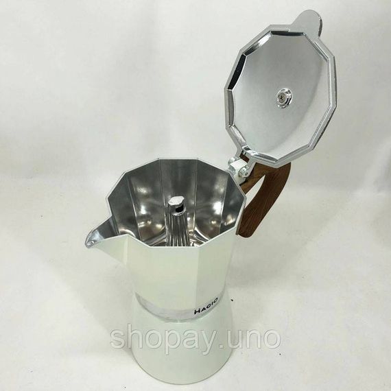 Гейзерные итальянские кофеварки Magio MG-1009 450 мл, Гейзерная кофеварка на три порции RN-79 | Зображення 4