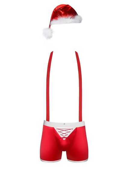 Новорічний костюм Санта-Клауса Obsessive Mr. Claus, червоно-білий, L\XL sexstyle | Зображення 4