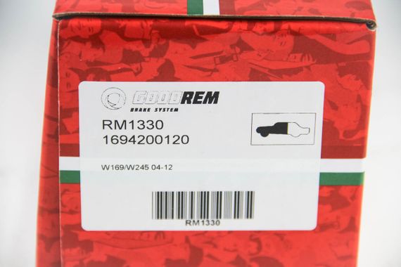 Колодки передні гальмівні W169/W245 04-12, GOODREM (RM1330) | Зображення 2