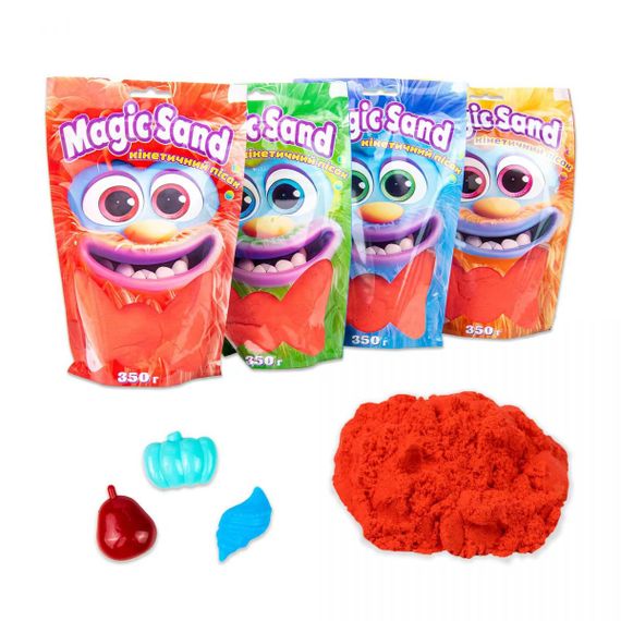 Кінетичний пісок Magic sand 39402-6 Strateg червоний, 0,350 кг, у пакеті (4823113865122)