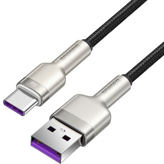 Дата кабель Baseus Cafule Metal Data USB to Type-C 66W (2m) (CAKF0002) | Зображення 2