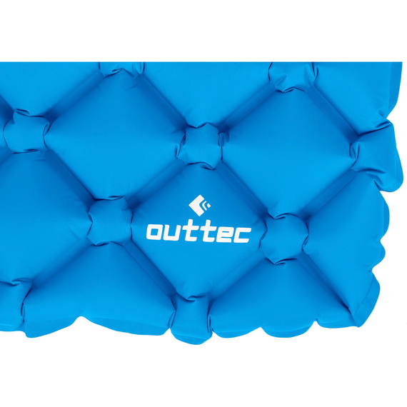 Надувний килимок Outtec 195х55х5см з подушкою соти голубий | Зображення 5