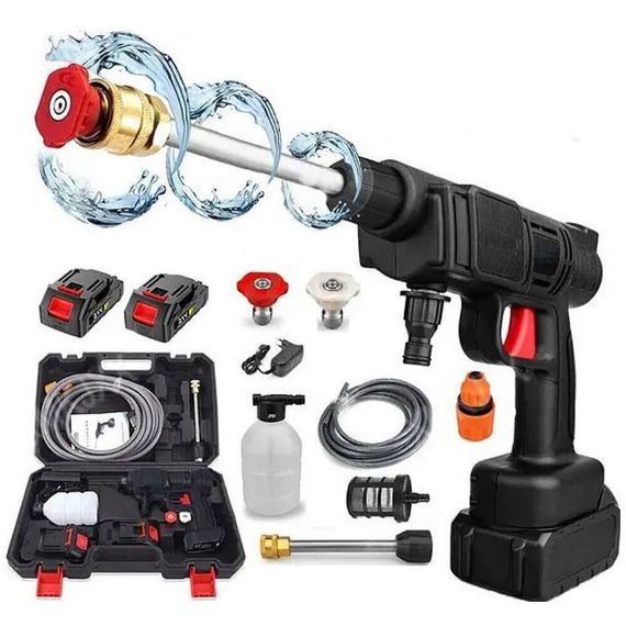 Универсальная автомойка высокого давления Cleaning Gun 48V с 2 аккумуляторами и кейсом MX-89 | Зображення 1