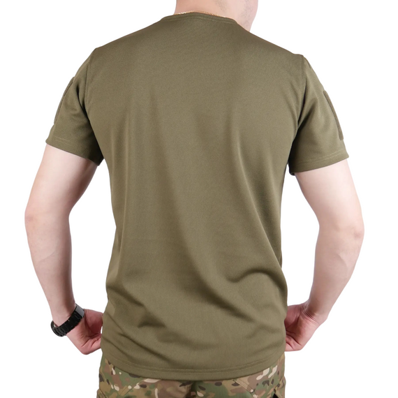 Футболка Kiborg Tactical Coolpass хакі з велкро панелями для шевронів S | Зображення 3