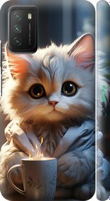 Чохол на Xiaomi Poco M3 Білий кіт "5646m-2200-2448"