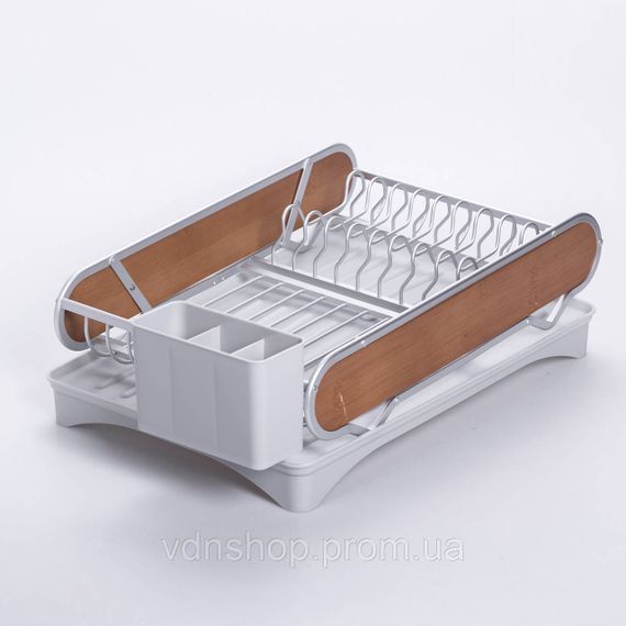 Сушарка для посуду алюмінієва з піддоном пластиковим 47x29x13 см HP-46-9-A