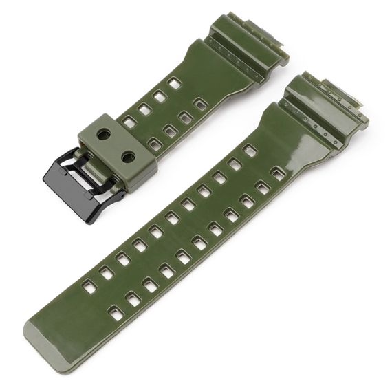 Ремінець для Casio G-Shock GA-100/110/120 Army Green-Glossy BK | Зображення 1