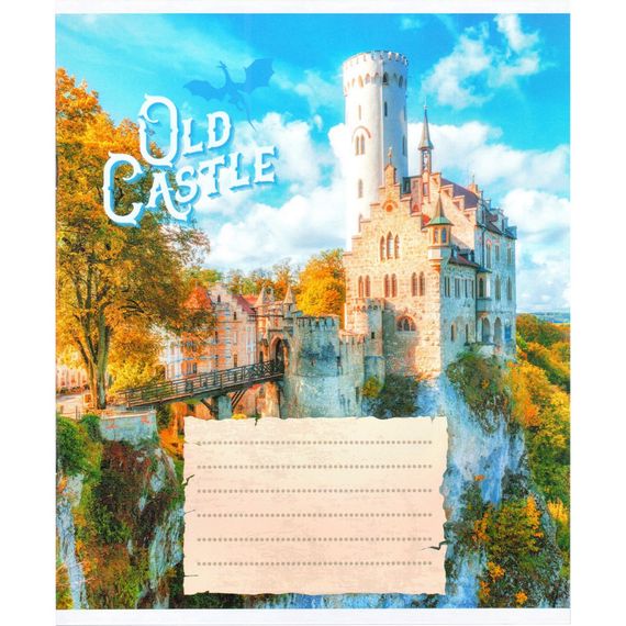 Зошит загальний "Старі замки" 048-600179L-2 у лінію, 48 аркушів (959060)