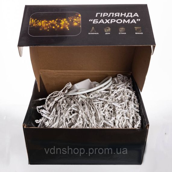 Уличная гирлянда Бахрома 50 м 600 LED белый провод Желтое сияние 50MWY | Зображення 2