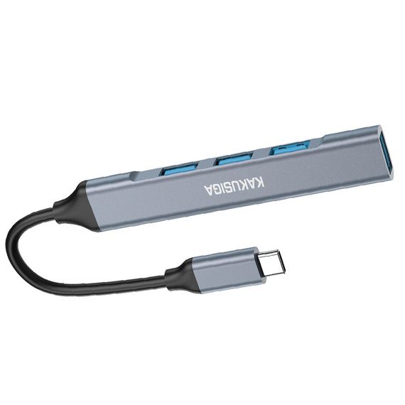 Концентратор конвертор USB Hub Kakusiga KSC-752 Type-C на 4 порта USB 3.0 / USB 2.0x3 | Зображення 1