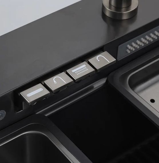 Кухонна мийка Gappo GS7547-19 + змішувач + сифон + коландер + дозатор + омивач склянок | Зображення 1