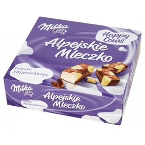 Конфеты Милка птичье молоко (суфле) сливочно-молочным вкусом  в коробке Milka Alpejskie Mleczko, 330г