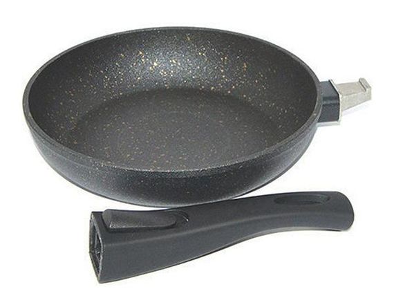 Сковорода Fissman Cosmic Black Ø20см зі знімною ручкою