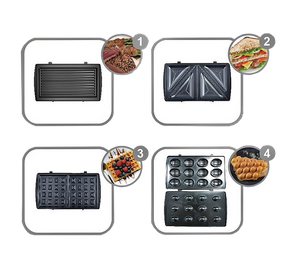 Сендвічниця-гриль 4-в-1 електрична KB-2047