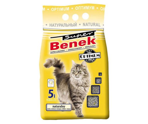 Бентонітовий наповнювач Super Benek Optimum Line Natural без запаху 5 л
