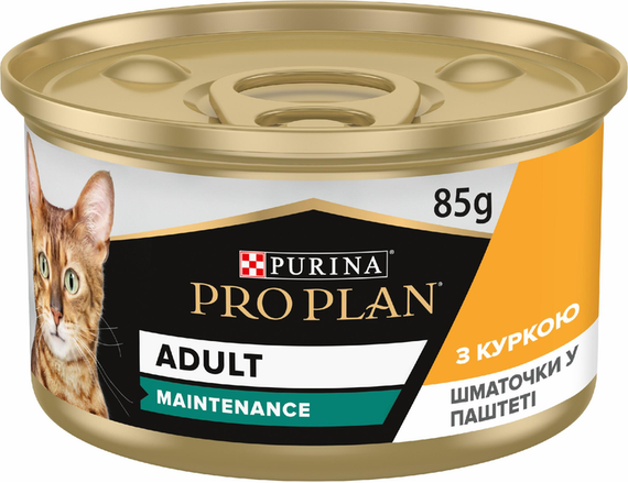 Влажный корм Purina PRO PLAN Adult для взрослых котов, паштет с курицой 86г