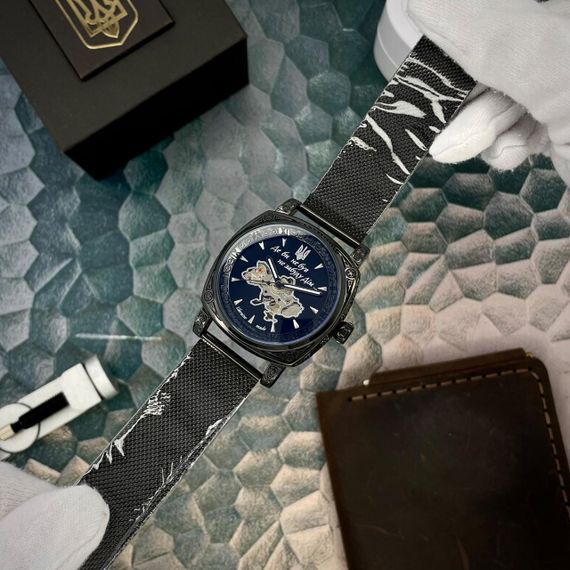 Чоловічий годинник Awarder 021-3D Де би не був All Black Mesh | Зображення 3