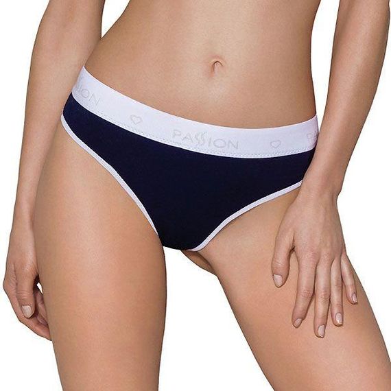 Спортивные трусики-стринги Passion PS007 PANTIES L, navy blue sexstyle