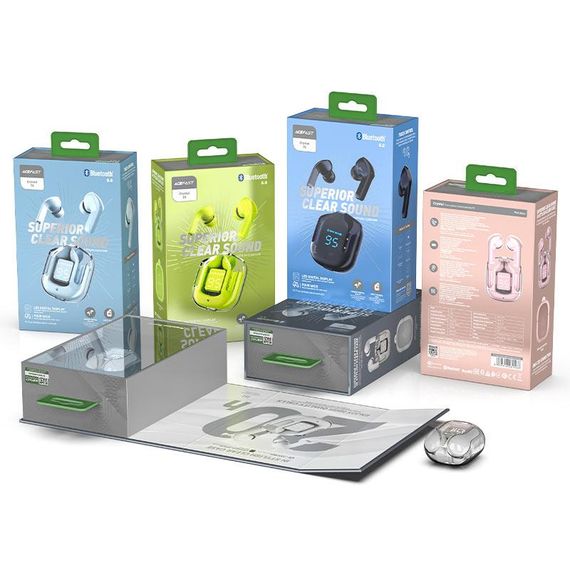 Бездротові навушники ACEFAST T6 True wireless stereo headset Youth Green | Зображення 2