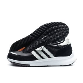 шкіряні кросівки Adidas колір чорний, білий