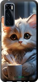 Чохол на Vivo V20 SE Білий кіт "5646b-2128-2448"