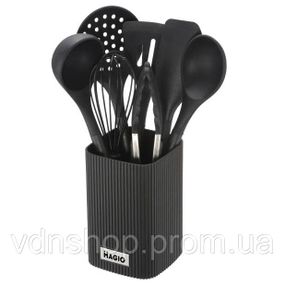 Набор кухонных предметов на подставке Magio MG-1130, Набор половников для кухни поварской JG-62