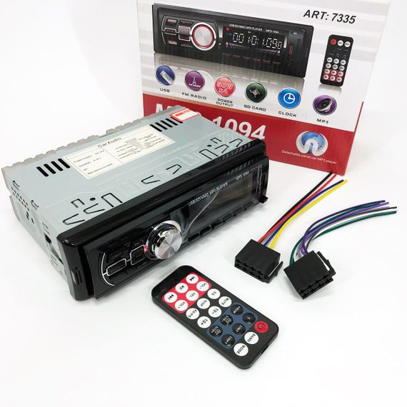 Автомагнітола зі знімною панеллю MP3 1094 з Bluetooth та пультом / Магнітола в машину / Автомобільна | Зображення 6