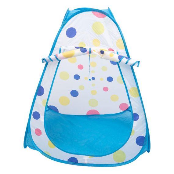 Палатка детская 3 в 1 70×70×90 см игровая палатка з тоннелем и бассейном Голубая HP-S-4NDBL | Зображення 1