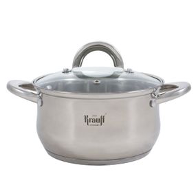 Каструля Krauff Steil 26-238-074, 2. 5 л, 18 см, з нержавіючої сталі з кришкою, для всіх типів плит