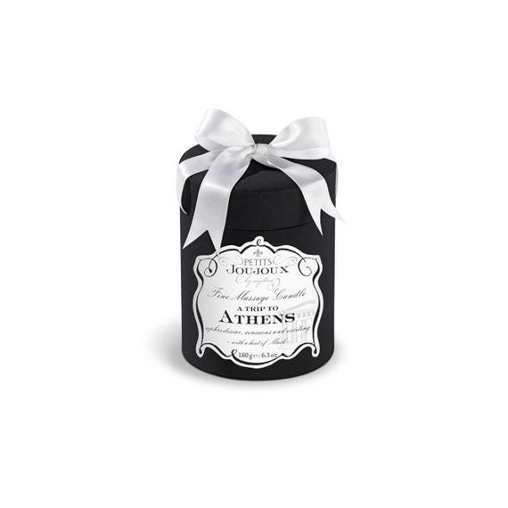 Масажна свічка Petits Joujoux - Athens - Musk and Patchouli (190 г) розкішна упаковка | Зображення 1