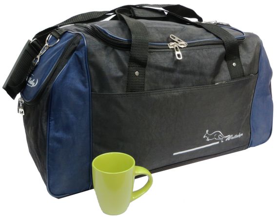 Спортивная сумка 59L Wallaby, Украина черная с синим 447-1 | Зображення 3
