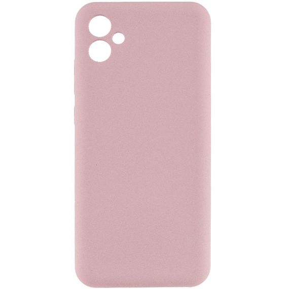 Чехол TPU GETMAN Liquid Silk Full Camera для Samsung Galaxy A04 Розовый / Pink Sand