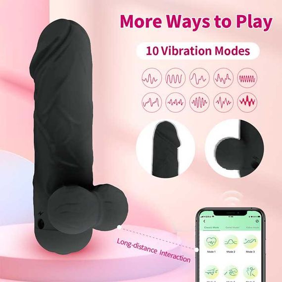 Реалистичный смарт мини-вибратор для клитора Love Spouse черный –  Смарт вибраторы | Зображення 1