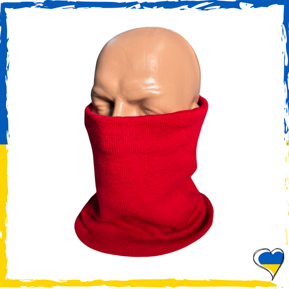 Баф унісекс теплий на флісі червоний