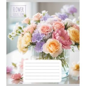 Тетрадь общая "Цветочная композиция" 048-600186L-2 в линию, 48 листов