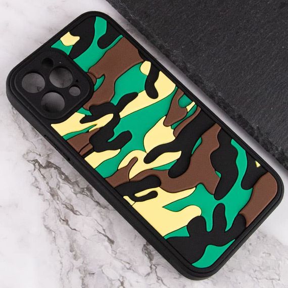 Чехол TPU+PC Army Collection для Apple iPhone 12 Pro Max (6.7") Зеленый | Зображення 2