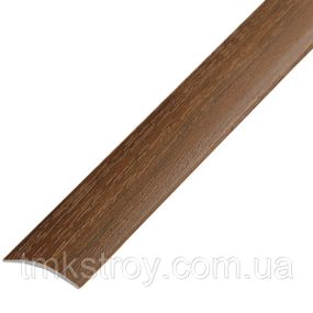 Пороговая планка разных цветов 50*3 мм полукруглая ламинированная 180, каштан
