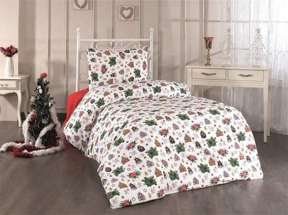 Постільна білизна Belizza Romove Фланель Бавовна Плуторний розмір