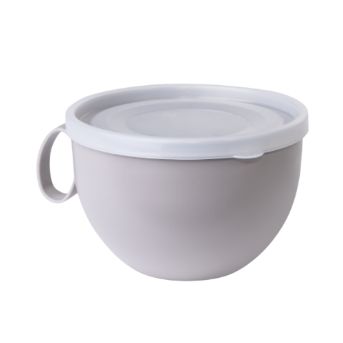 Чашка з кришкою 500мл пластик какао 168006 Алеана