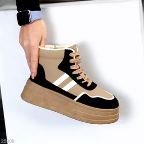 Зимние хайтопы на платформе мультиколор в ассортименте 37