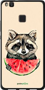 Чохол на Huawei P9 Lite Єнотик з кавуном "4605t-298-2448"