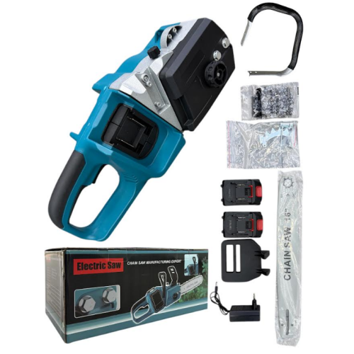 Аккумуляторная электропила 18" Electric Chainsaw Set 48V с 2 АКБ и кейсом / ART-8013