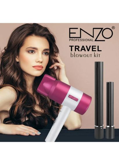 Фен для сушки волос + плойки ENZO EN-139, керамічне покриття, 1200 Вт, 2-в-1, регульована температура, 500 г (43073-EN-139_1793) | Зображення 3