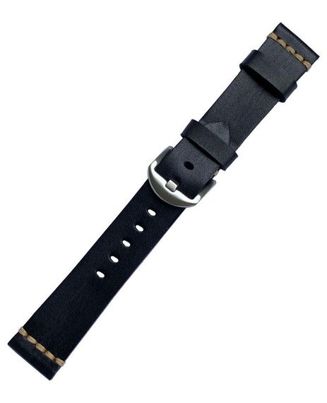 Шкіряний ремінець Primolux C052 Silver Buckle для годинника Samsung Galaxy Watch Active / Active 2 - Black | Зображення 5