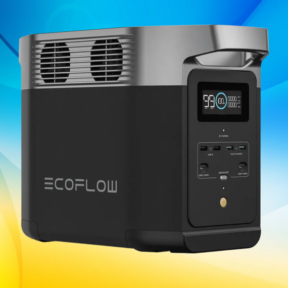 Зарядная станция EcoFlow DELTA 2 (ZMR330-EU) – 1800 W. DELTA 2-CN/Black/1024Wh/1800W/220V(50Hz) | Зображення 3