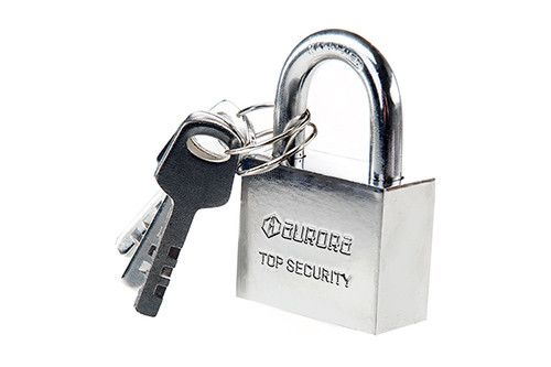 Замок навесной Extra 30x26x15мм дисковый (финский) ключ AURORA