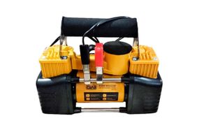 Компресор автомобільний двопоршневий (автокомпресор) (85л/хв 10Атм 18А) (кручений шланг) СИЛА 9004091