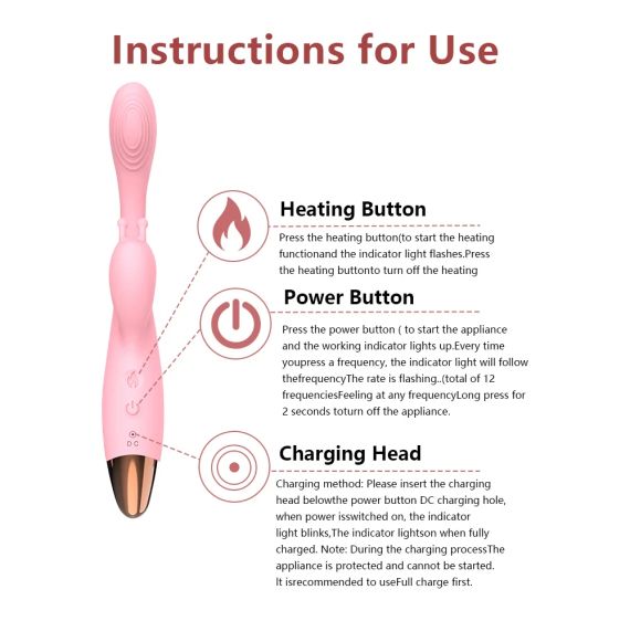 Вибратор- кролик с подогревом "Snail G stimulant", цвет розовый, 12 режимов вибрации sexstyle | Зображення 3