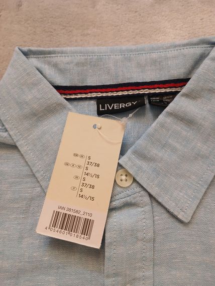 Сорочка льон/бавовна з коротким рукавом | Зображення 3